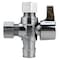 Apollo 1/2 in. Chromed Brass PEX-A Barb x 3/8 in. Compression Dual Outlet Quarter-Turn Straight Stop Valve EPXVS123838C - alternate 1